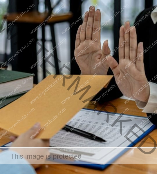 The businesswoman raised her hand to deny this conscience, she did not sign and accept money for participating in the upcoming large-scale corruption scheme, bribing was illegal and immoral.