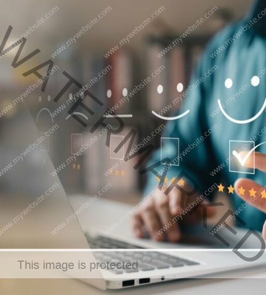 Customer Satisfaction Survey Concept, Users Rate Service Experiences On Online Application, Customers Can Evaluate Quality Of Service Leading To Business Reputation Rating.